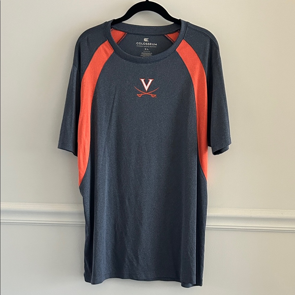 University of Virginia Cavalier Colosseum Men's Navy and Orange Short Sleeve Tee